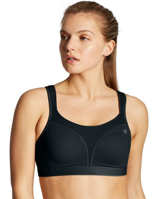 NWT Champion 34C The Spot Comfort Sports Bra 1602 Black 132368