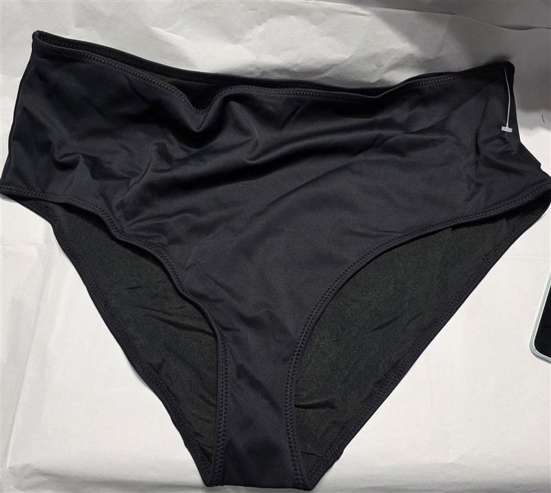 NWOT Good American 7 or 5XL Always Fits Sculpt Black Bikini Bottom 132390