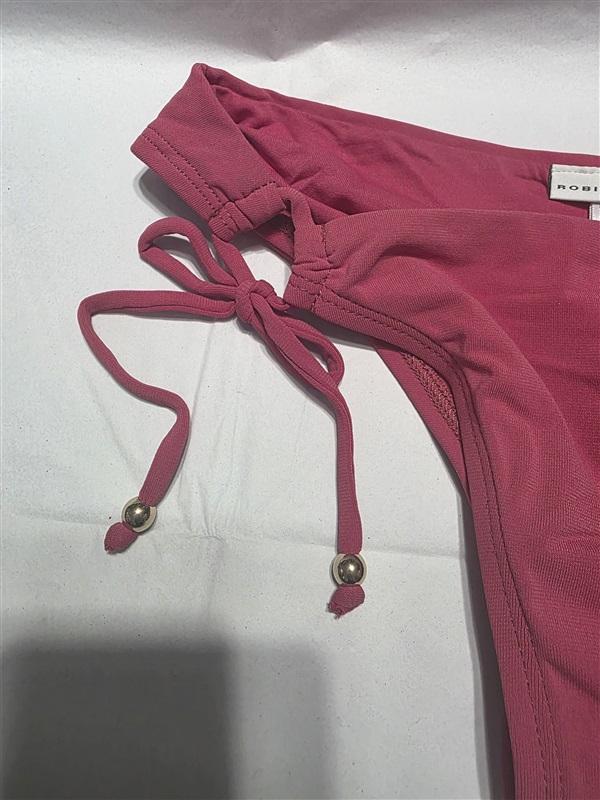 NWT Robin Piccone Luca XS Side-Tie Full Bikini Swim Bottom Pink Punch 132397
