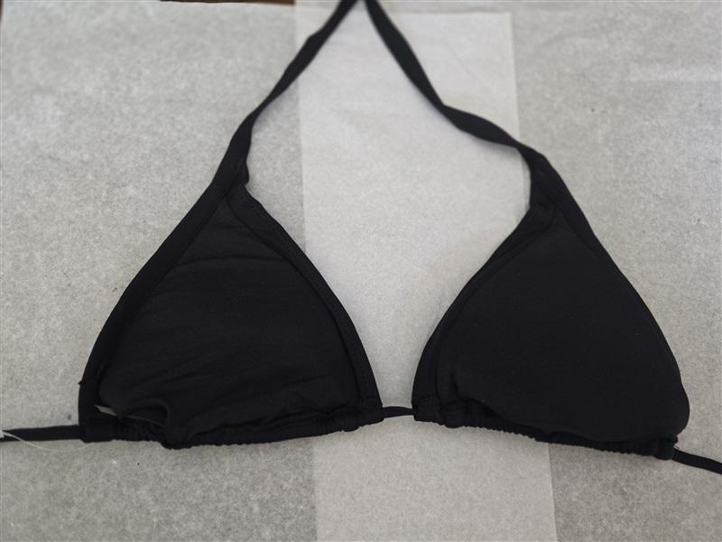 NWOT Seafolly BRAZILIAN 2 USA Triangle TIE BIKINI Top Black 132403