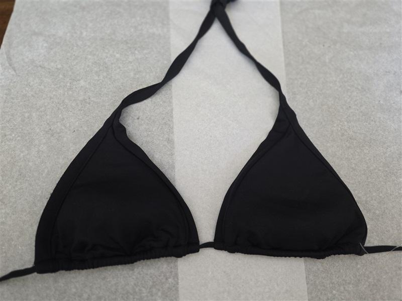 NWOT Seafolly BRAZILIAN 2 USA Triangle TIE BIKINI Top Black 132403