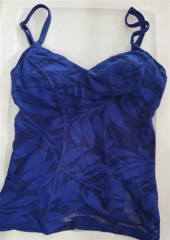 NWT Robin Piccone M Hana Sapphire Tropical Mesh Tankini 132404