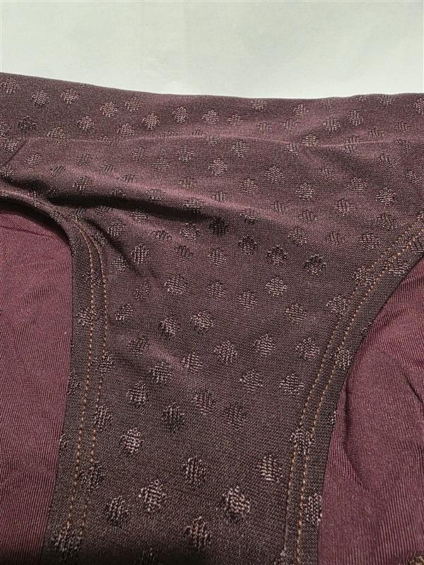NWOT Robin Piccone XS Polka Dot Textured Bikini Swim Bottom Wine 132406