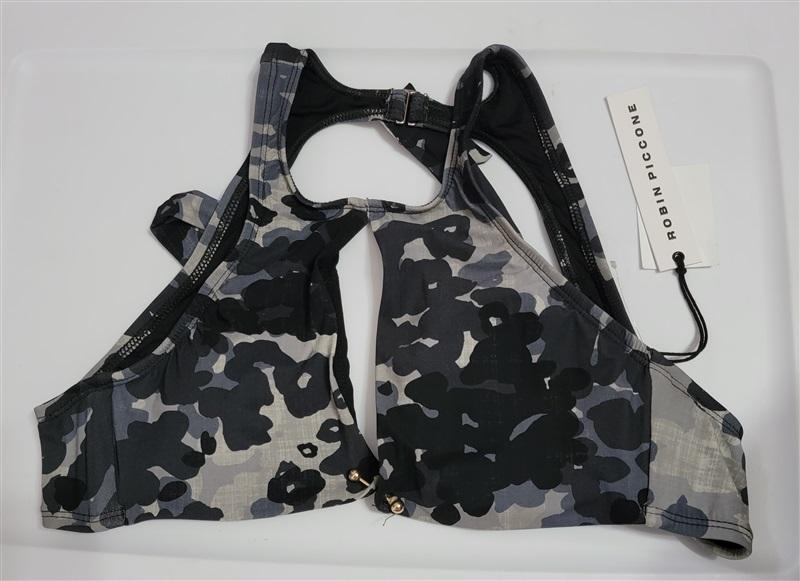 NWOT Robin Piccone XS Eden Plunge Barbell Camo Swimsuit 132407