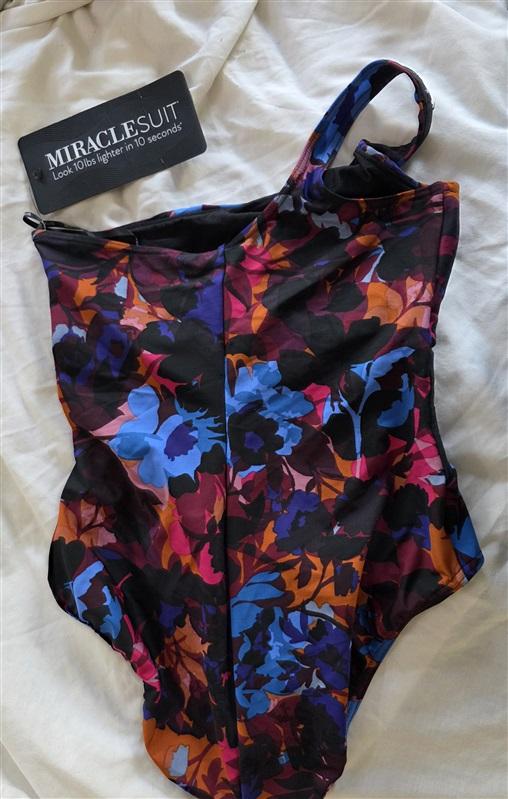 NWT Miraclesuit 8 One Shoulder Solstice Gem 1PC Swimsuit 132426