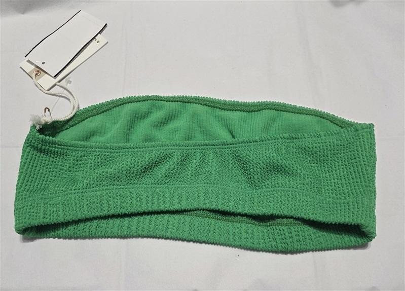 NWT Good American L/XL Better Bandeau Top Green Bikini Swim Tube 132429