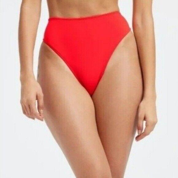 NWOT Good American XS Always Fits Sculpt Poppy Red Bikini Bottom 132430