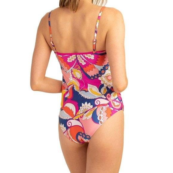 NWT Trina Turk 6 Sevilla Pink Handkerchief Bikini Swim Top 132432
