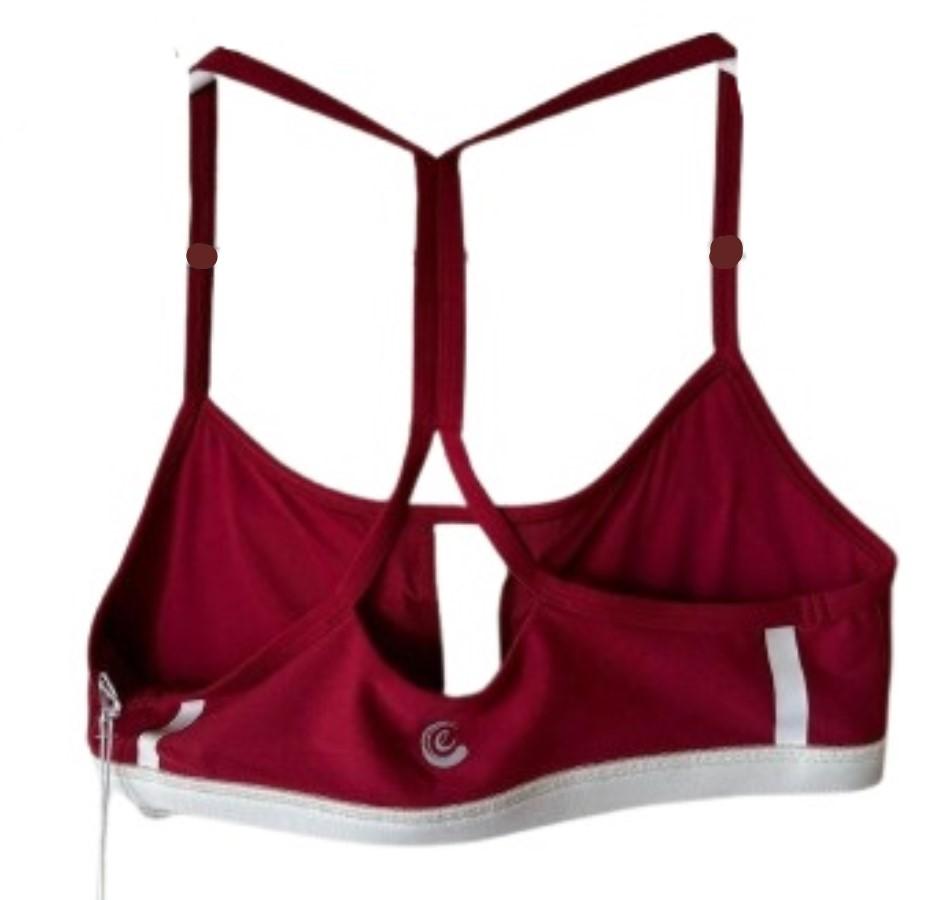 NWOT Calme LG Endurance Cross Back Sports Bra Red 132438