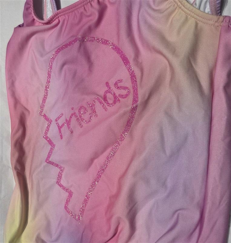 NWT Pilyq PQ Girls 12 CTD Best Friend 1PC Glitter Tie Dye Print Swimsuit 132440