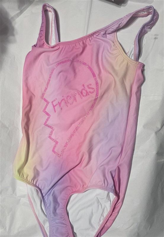 NWT Pilyq PQ Girls 12 CTD Best Friend 1PC Glitter Tie Dye Print Swimsuit 132440