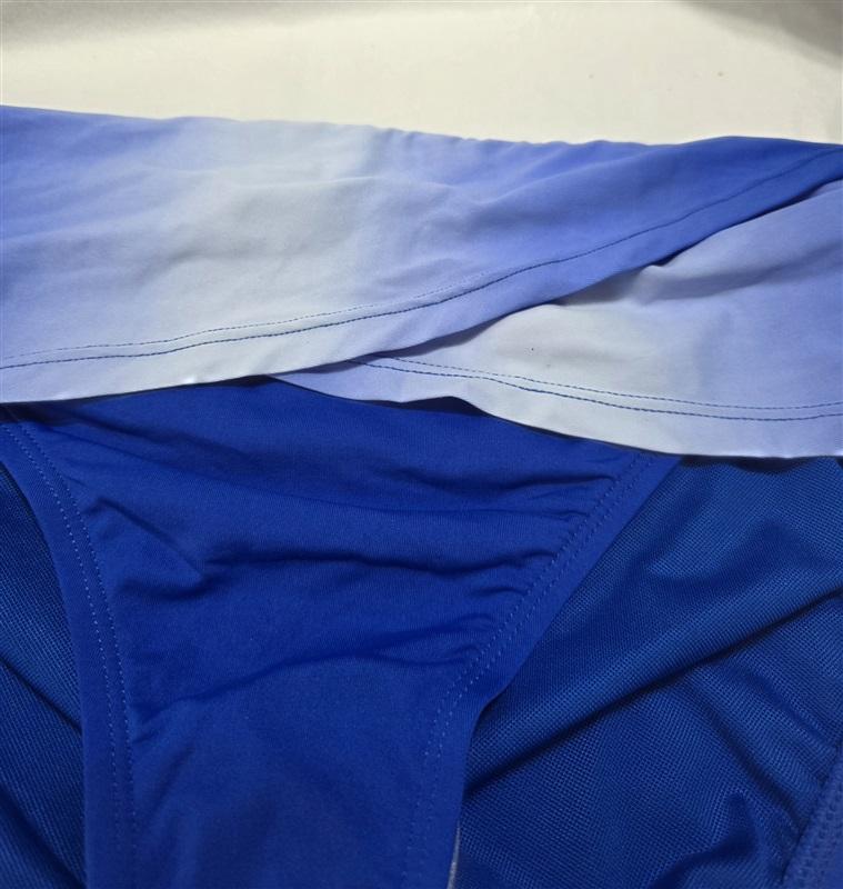 NWT Bleu Rod Beattie Sea Dive SZ 12 Blue Banded Bikini Swim Bottom 132443