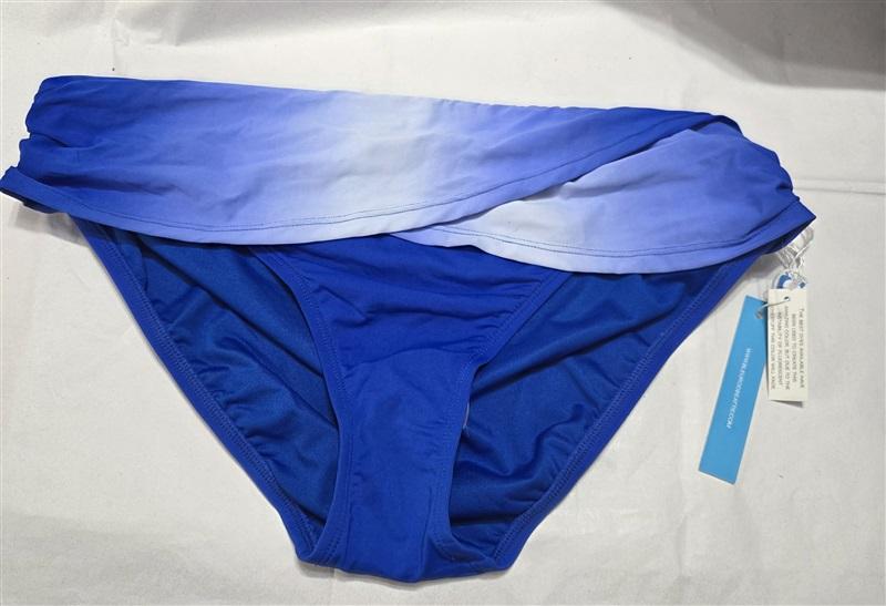 NWT Bleu Rod Beattie Sea Dive SZ 12 Blue Banded Bikini Swim Bottom 132443