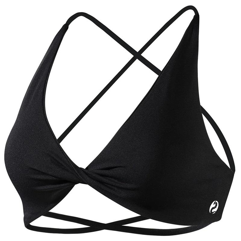 NWOT AUROLA Large Venus Strappy Back Yoga Sports Black Bra 132445