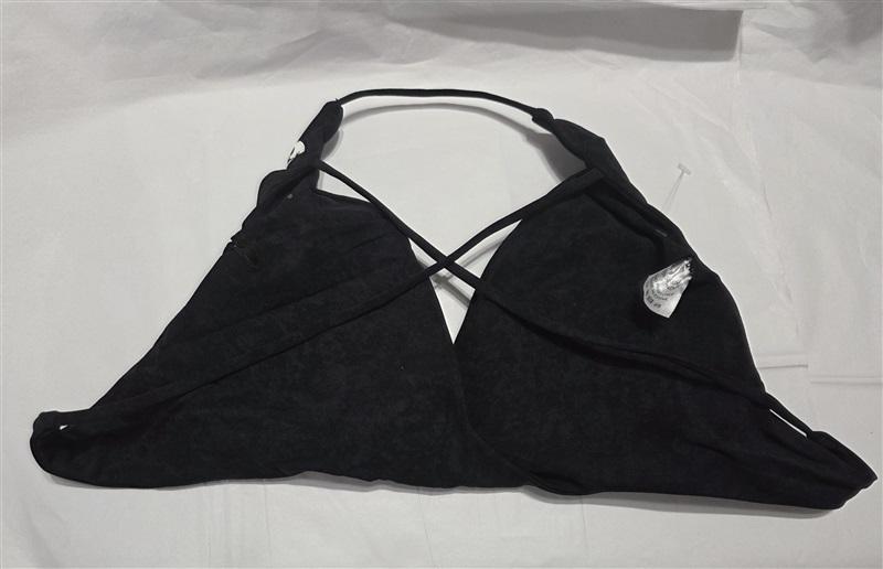 NWOT AUROLA Large Venus Strappy Back Yoga Sports Black Bra 132445