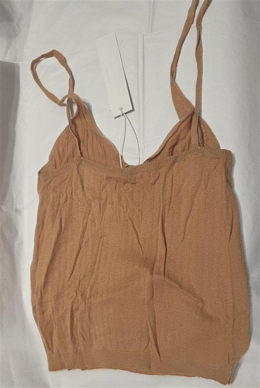 NWT One Grey Day Small Knit Eden Silk Blend Peach Tank Top 132446