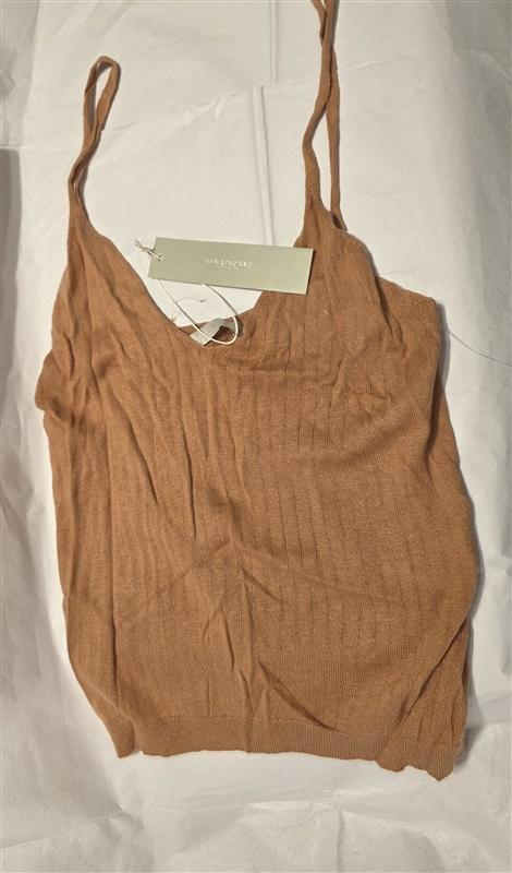 NWT One Grey Day Small Knit Eden Silk Blend Peach Tank Top 132446