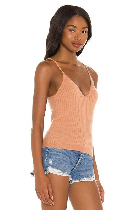 NWT One Grey Day Small Knit Eden Silk Blend Peach Tank Top 132446