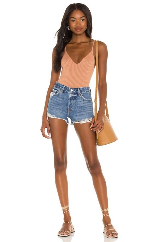 NWT One Grey Day Small Knit Eden Silk Blend Peach Tank Top 132446