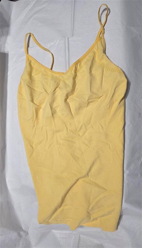 NWOT Last Tango s/m Seamless Camisole Tank Top Spaghetti Strap Yellow 132447