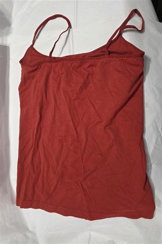 NWOT Last Tango M/L Seamless Tank Top Spaghetti Strap Shelf Bra Rust 132448