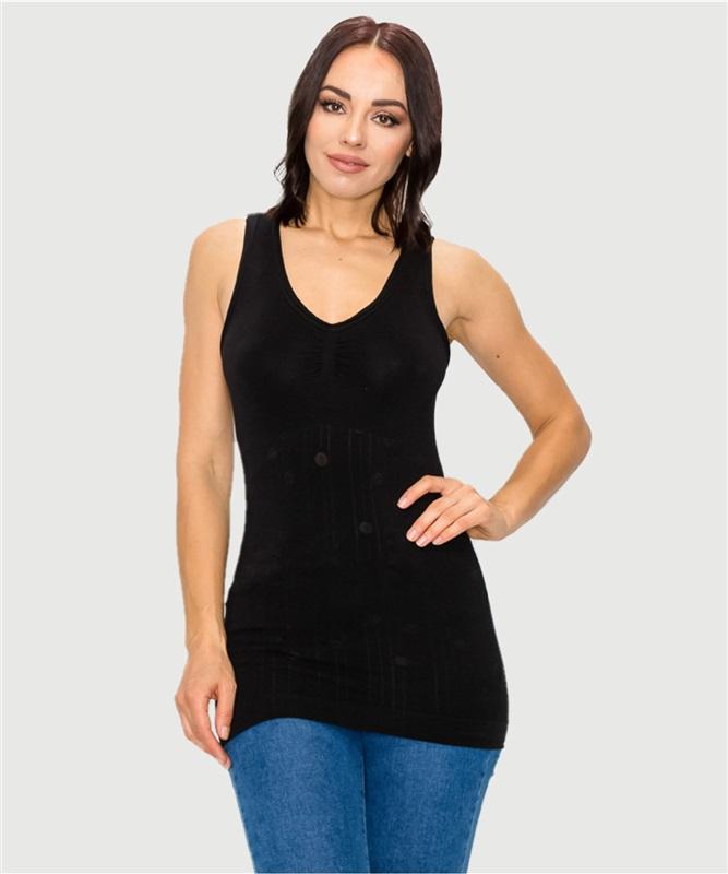 NWOT Last Tango S/M Seamless Tank Top Black Polka Dot 132450