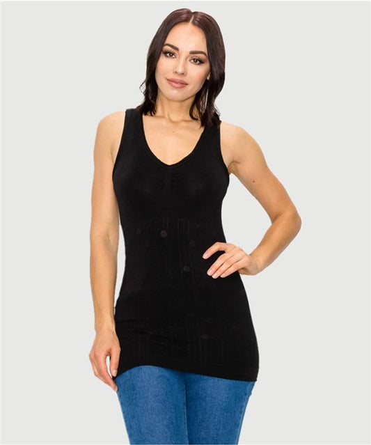 NWOT Last Tango S/M Seamless Tank Top Black Polka Dot 132450