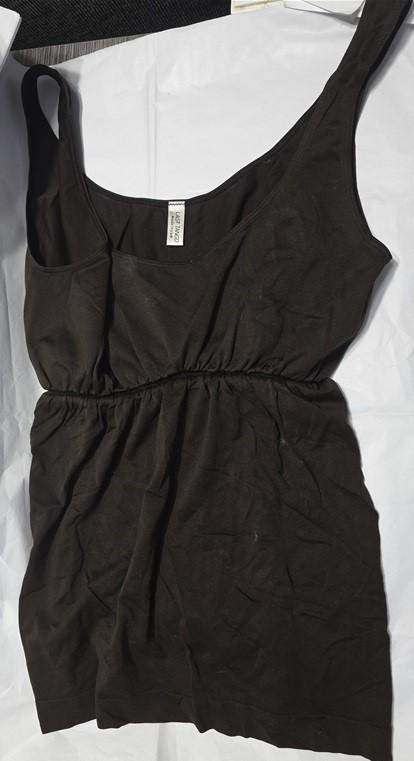 NWOT Last Tango M/L Ruched Baby Doll Tank Top Brown 125323