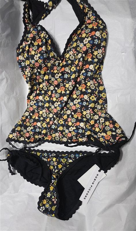 NWPT Robin Piccone Sabina M Floral Tankini Swim Top & Tie Side Bottom 132457
