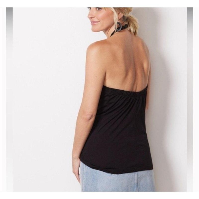 NWOT Michael Stars L Maxine Wear 2 Ways Halter Twist Top 132460