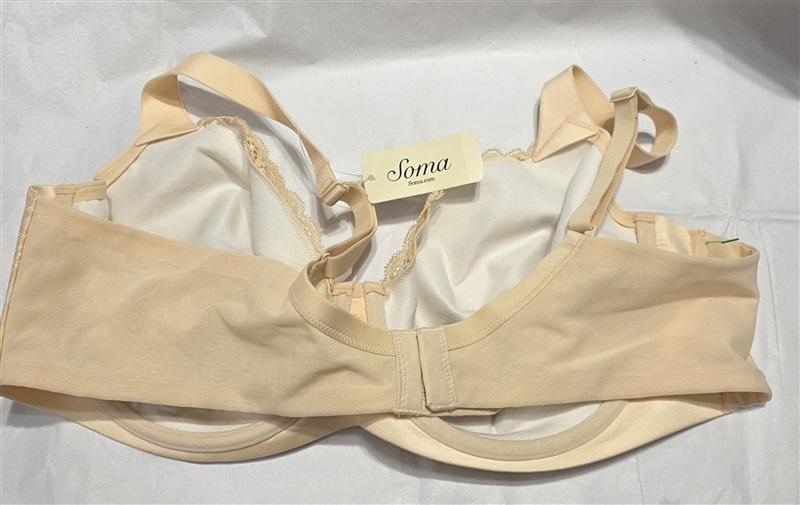 NWT Soma 40D Enticing Lift Unlined Full Coverage Bra Beige 132463