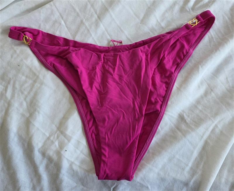NWOT L*Space XL Ziggy BITSY Bottom Heart Sides Bikini Swim Pink 132466