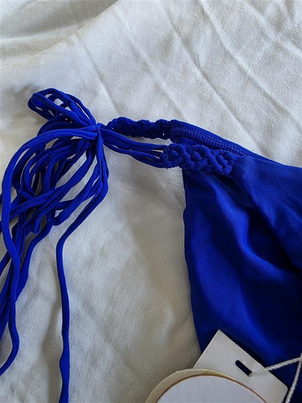 NWT Pilyq PQ XS Wave Mila Tie Full Coverage Bright Blue 132470