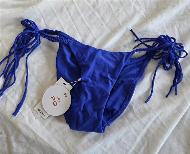 NWT Pilyq PQ XS Wave Mila Tie Full Coverage Bright Blue 132470
