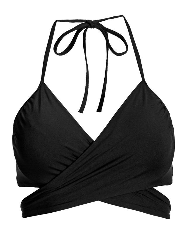 NWOT Carmen Marc Valvo M Boston Proper Underwire Wrap Bikini Top 132471