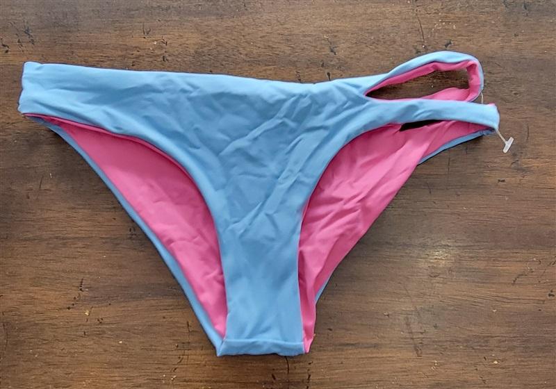 NWT L*Space XL Breakers One Wave Bikini Bottom Reversible Blue & Pink 132476
