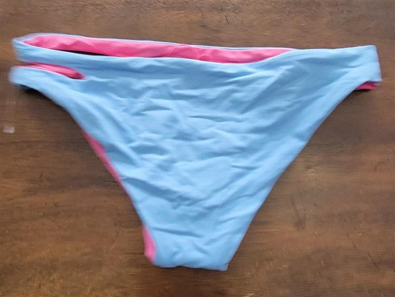 NWT L*Space XL Breakers One Wave Bikini Bottom Reversible Blue & Pink 132476