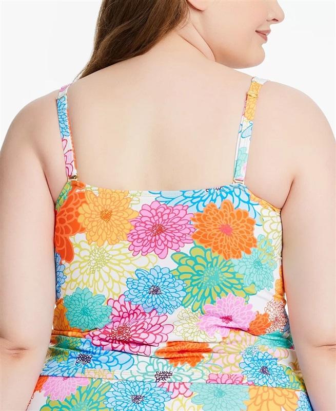 NWT Bleu Rod Beattie 20W Fresh Picks Tankini Swim Top Floral 132480