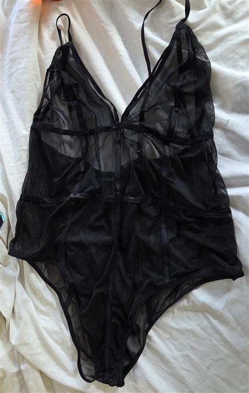 NWT Ashley Stewart 3X Sparkle Trimmed Shapewear Bodysuit Black 132481