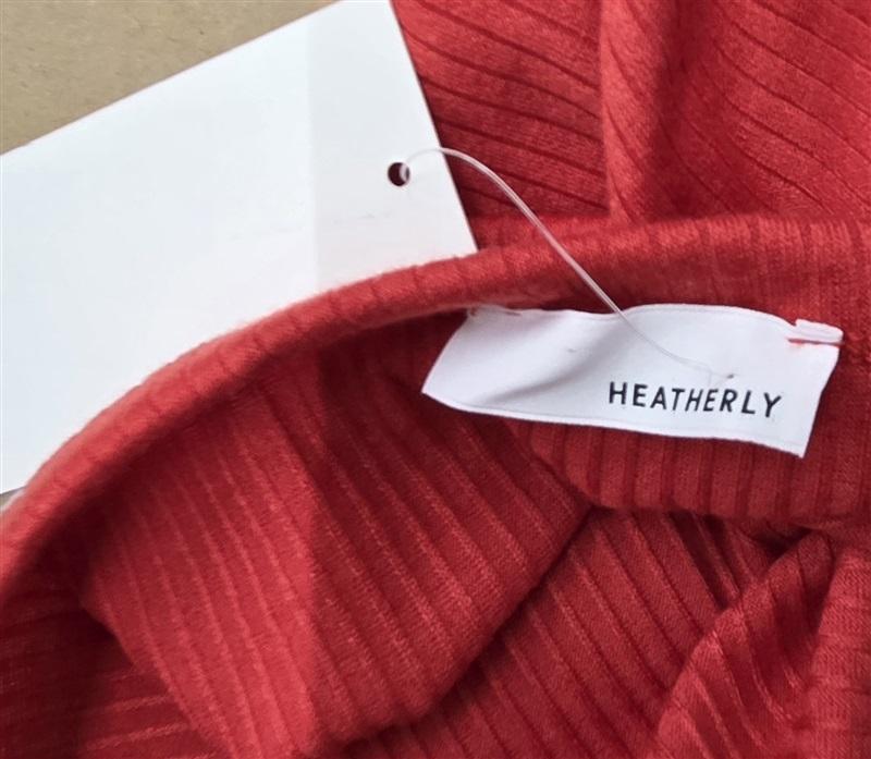 NWT Heatherly XXL Tank Top Strappy Back Ribbed Bodysuit Red 132508