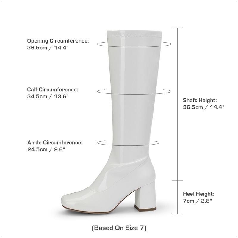 NWOT Dream Pairs 8.5 Dreamy Desire Square Toe Chunky Knee High Gogo Boots 132513