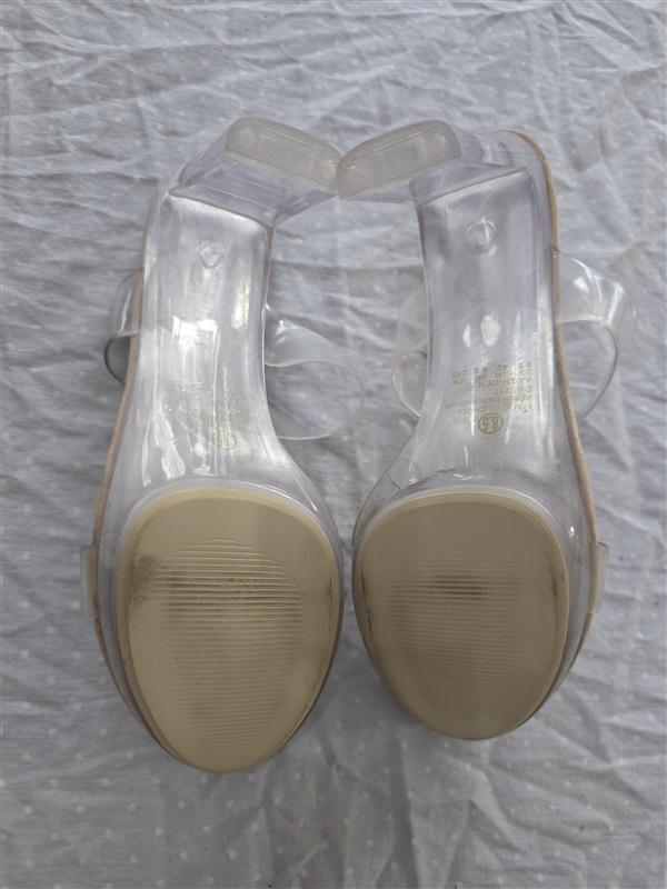 NWOTD Dream Pairs 8.5 Clear Heel & Strappy Sandal 132517