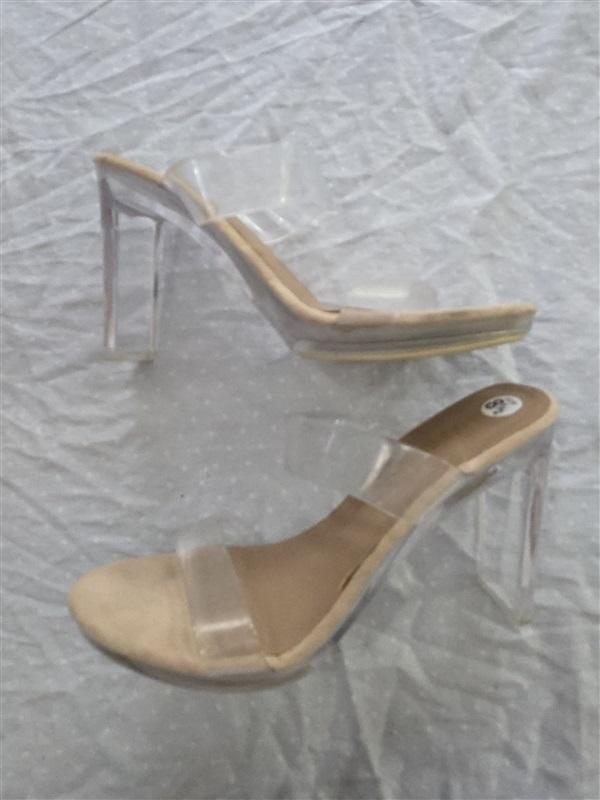 NWOTD Dream Pairs 8.5 Clear Heel & Strappy Sandal 132517