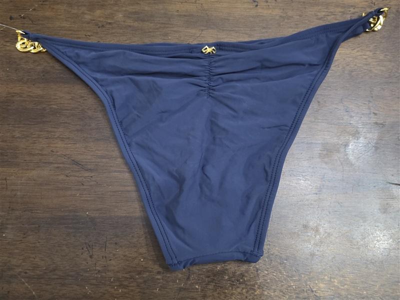 NWT Pilyq PQ Small Navy Blue Chain Side Teeny Bikini 132528