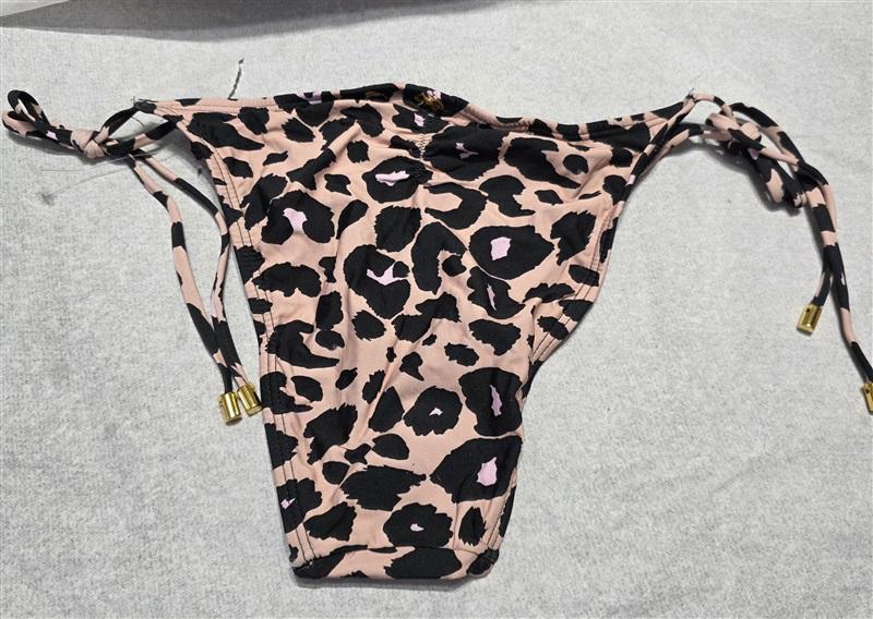 NWOT Pilyq M Nala Side Tie Teeny Bikini Swim Bottom Animal Print 132530