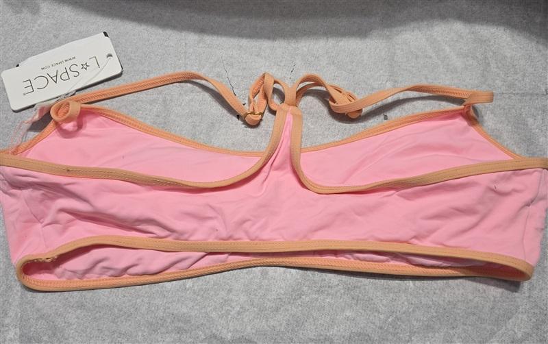 NWT L*Space Pamela Top Bikini Bottom CPT Pink Orange 132538