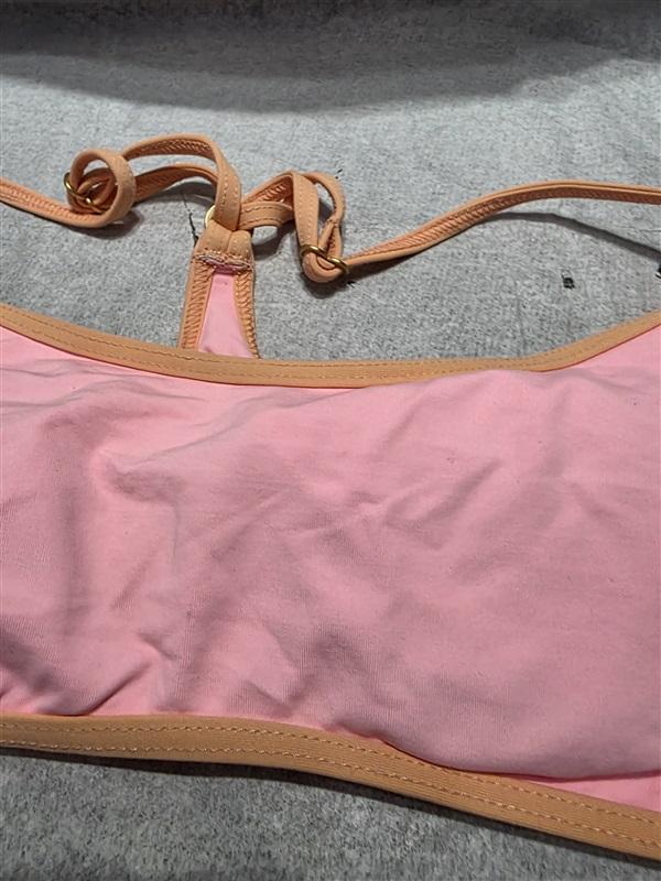 NWT L*Space Pamela Top Bikini Bottom CPT Pink Orange 132538