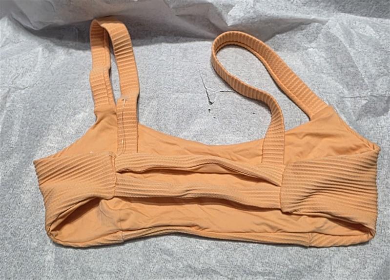 NWOT L*Space D Jess Orange Tangerine Eco Repreve CRM Bikini Swim Top 132540