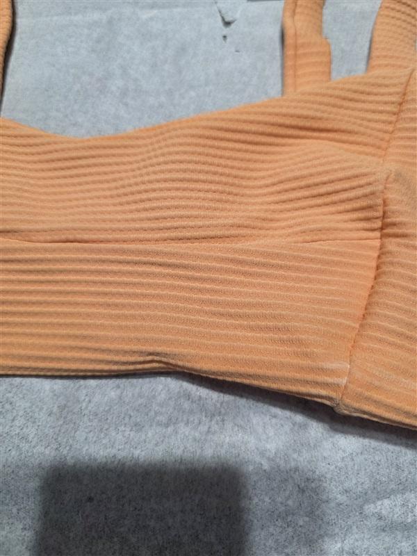 NWOT L*Space D Jess Orange Tangerine Eco Repreve CRM Bikini Swim Top 132540