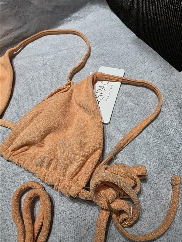NWT L*Space M Lennox Tangy Orange Top & Tie Side Bikini Bottom 132542
